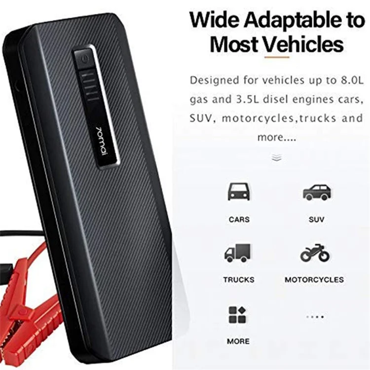 70MAI PS06 Car Jump Starter Max, 18000mAh Emergency Start Power Battery Pack, International Edition