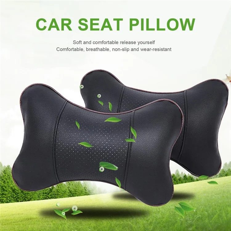 Cuscino poggiatesta per auto confortevole, morbido e traspirante - Cuscino per il collo per auto, sostegno per il collo per auto, cuscino poggiatesta per auto, design ergonomico per alleviare la fatica del collo - Nero