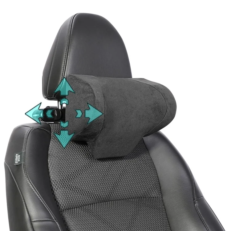 BWHJ-NP006 Adjustable Car Neck Pillow Premium Multifunction Car Accessories Headrest Support for Driver or Front Passenger Seat - Black