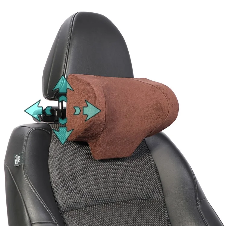 BWHJ-NP006 Adjustable Car Neck Pillow Premium Multifunction Car Accessories Headrest Support for Driver or Front Passenger Seat - Coffee