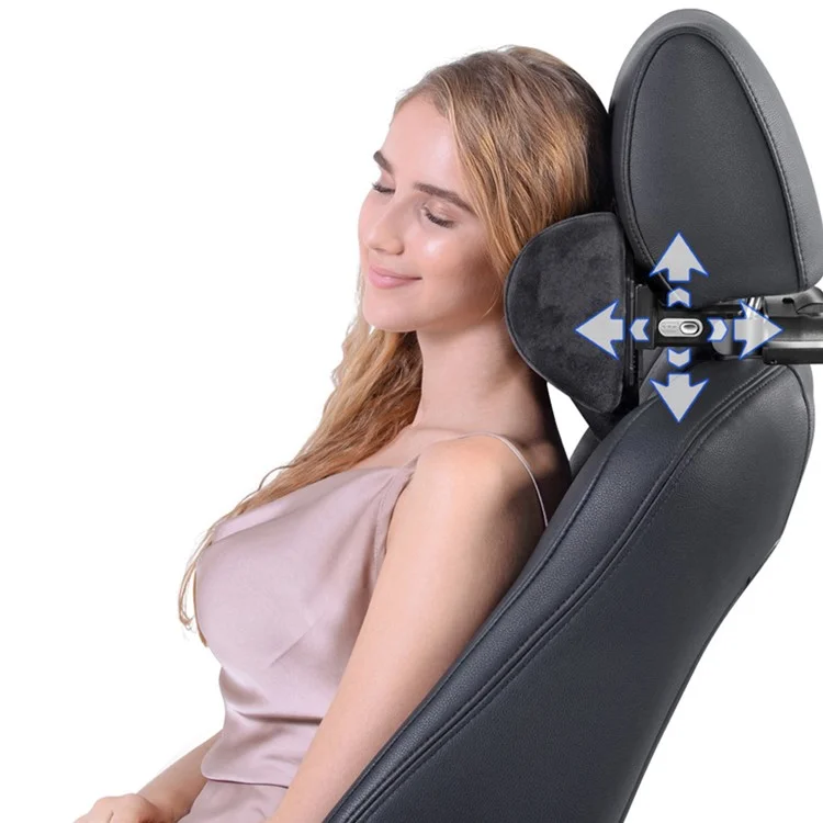 BWHJ-NP006 Adjustable Car Neck Pillow Premium Multifunction Car Accessories Headrest Support for Driver or Front Passenger Seat - Coffee
