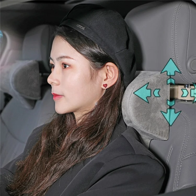 BWHJ-NP006 Adjustable Car Neck Pillow Premium Multifunction Car Accessories Headrest Support for Driver or Front Passenger Seat - Coffee