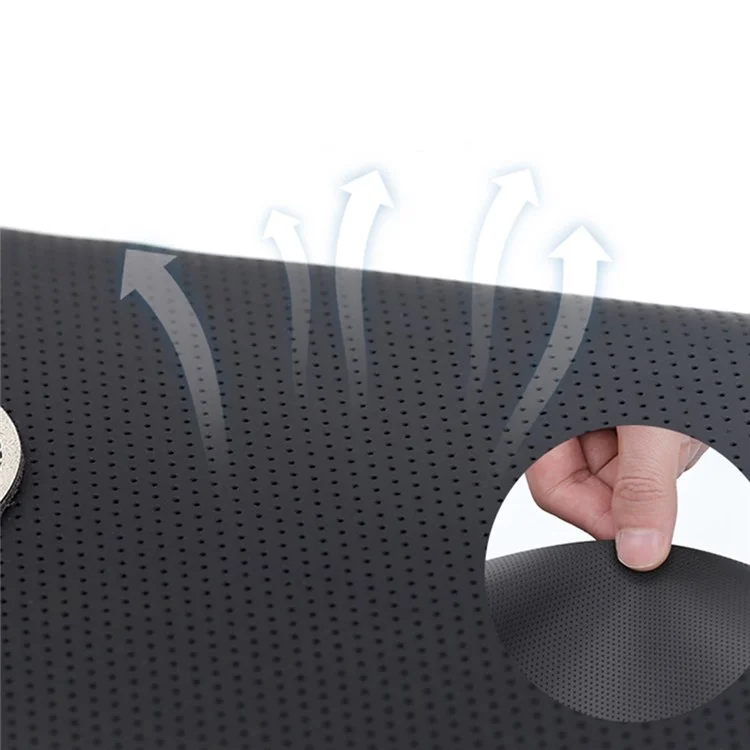XIONGGUAN TK008B Car Lumbar Support Cushion PVX+Mesh Cloth Lumbar Cushion with Electric Massage Function for Office Traveling - Black