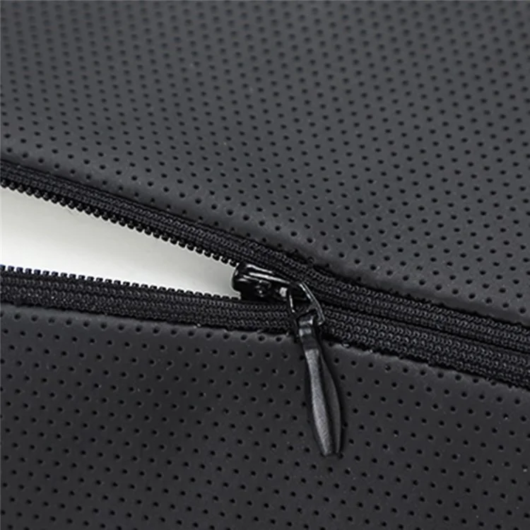 XIONGGUAN TK008B Car Lumbar Support Cushion PVX+Mesh Cloth Lumbar Cushion with Electric Massage Function for Office Traveling - Black