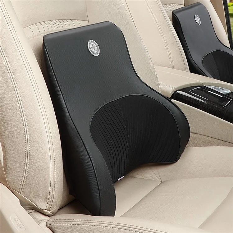 Xiongguan TK004B Seat De Assento De Carro Suporte Lombar Memória De Almofada Cintura De Espuma Pillow Rest - Preto