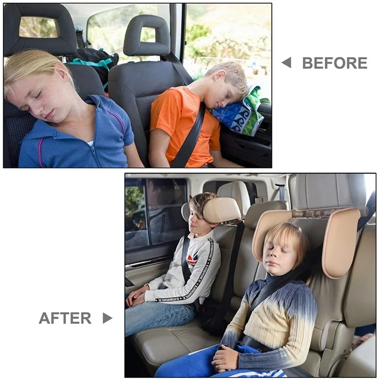 Car Neck Headrest Pillow Cushion Car Seat Memory Foam Padding Sleep Side Head Cervical Spine Support - Black