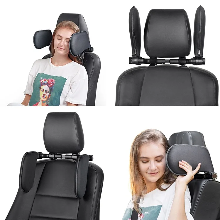 Car Neck Headrest Pillow Cushion Car Seat Memory Foam Padding Sleep Side Head Cervical Spine Support - Grey