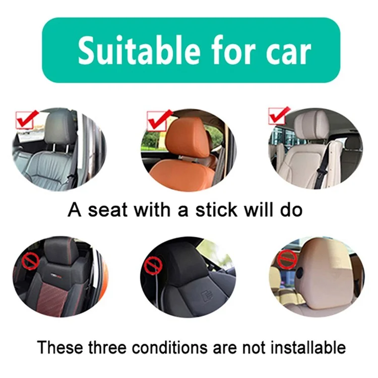 Car Neck Headrest Pillow Cushion Car Seat Memory Foam Padding Sleep Side Head Cervical Spine Support - Grey