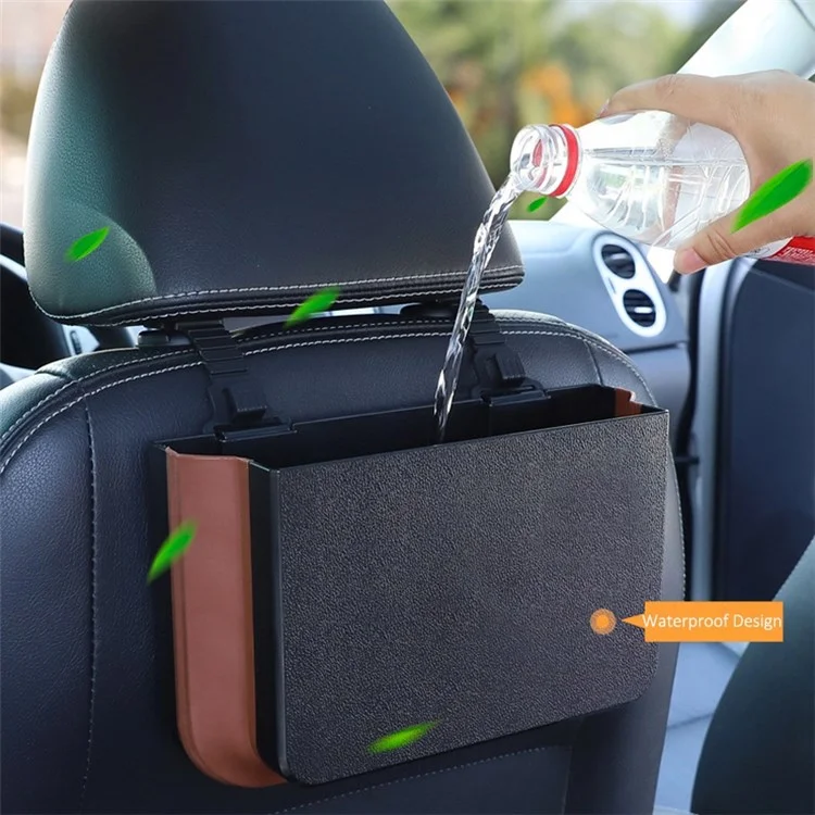SN929 Car Folding Trash Can Hanging Bucket Waterproof Umbrella Storage Supplies Sundries Organizer - Black