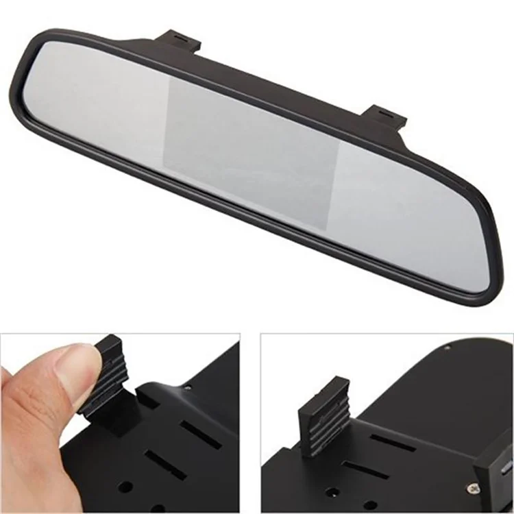 RH-503 5.0 inch Rearview Mirror HD Car Display with Round Camera / Video Cable Waterproof Rear View Monitor