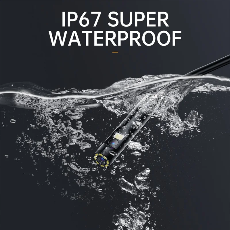 P200 2m Hard Wire Hand-Held Industrial Endoscope 8mm Dual Lens 4.3-inch Screen Borescope