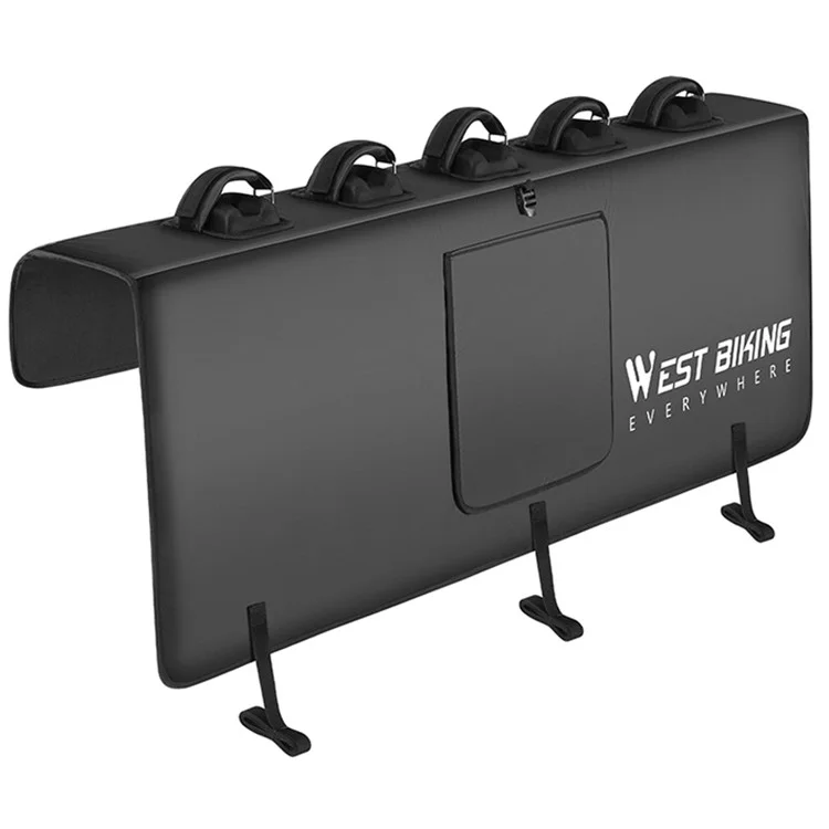 WEST BIKING YP0707370 Tapis de protection pour hayon de camion étanche, Tapis de transport de vélo, Peut accueillir 5 vélos