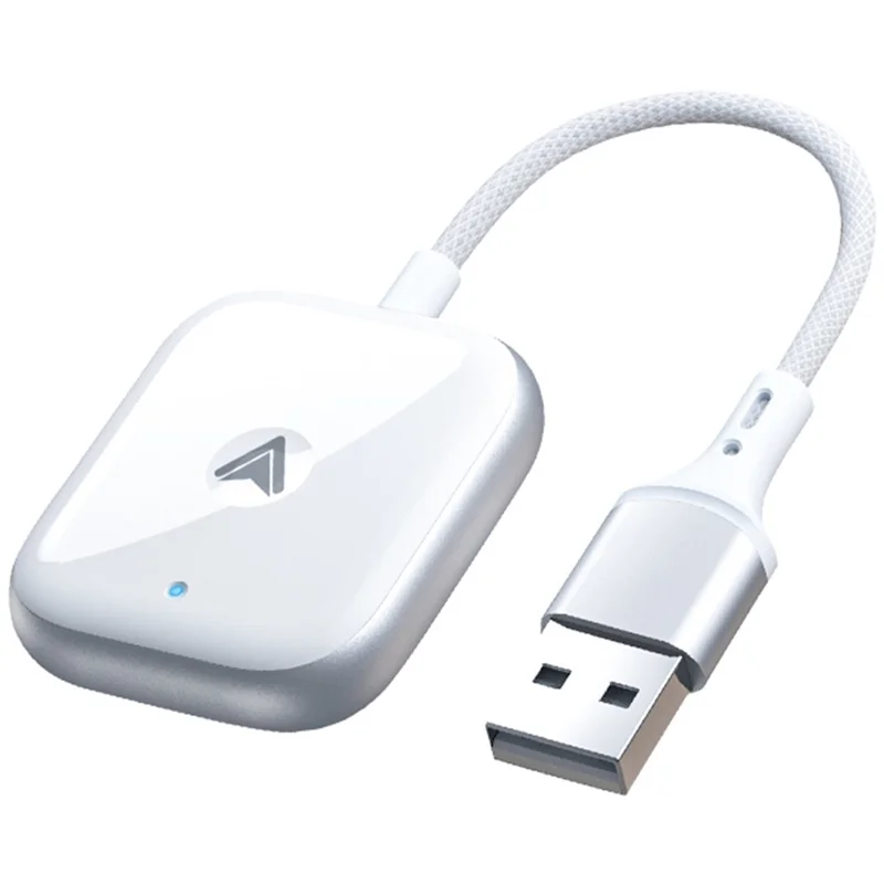 Car Android Auto Dongle Bluetooth-compatible / WiFi Wired Android Auto to Wireless Vehicle Adapter for Android Phone - White