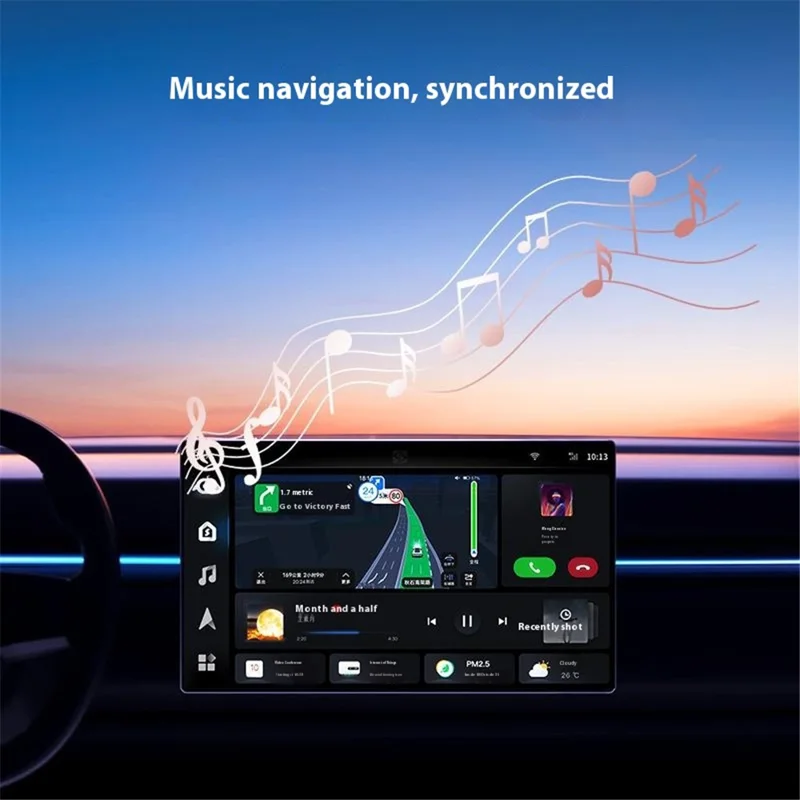 Car Android Auto Dongle Bluetooth-compatible / WiFi Wired Android Auto to Wireless Vehicle Adapter for Android Phone - White