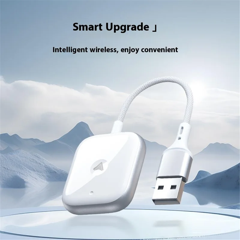 Car Android Auto Dongle Bluetooth-compatible / WiFi Wired Android Auto to Wireless Vehicle Adapter for Android Phone - White