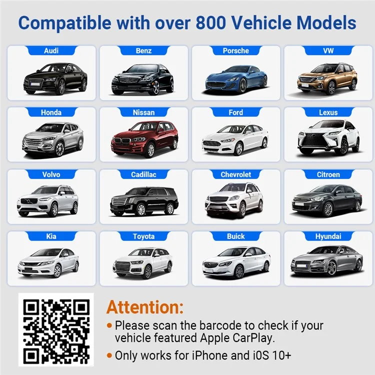 Adaptador inalámbrico de CarPlay inalámbrico para automóviles en miniatura
