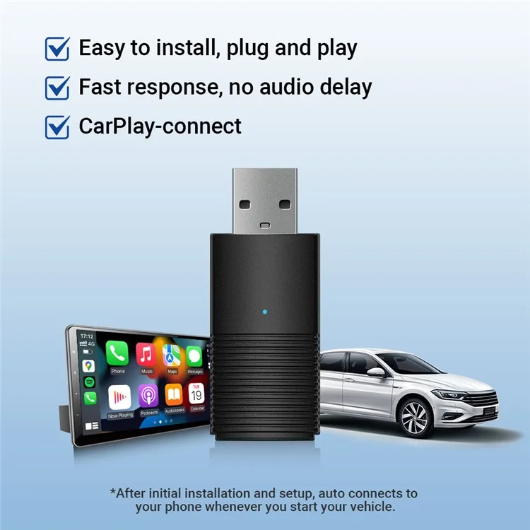 Adaptador inalámbrico de CarPlay inalámbrico para automóviles en miniatura