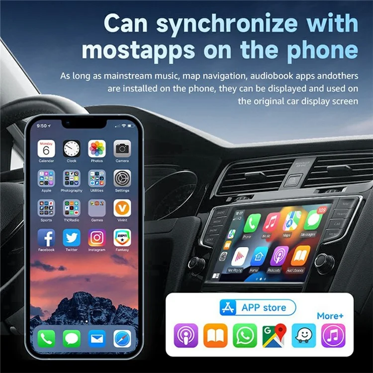 2-in-1 Carplay Android Auto USB-Adapter OTA-Upgrade Plug and Play Kabellos zu Kabellos Dongle Box