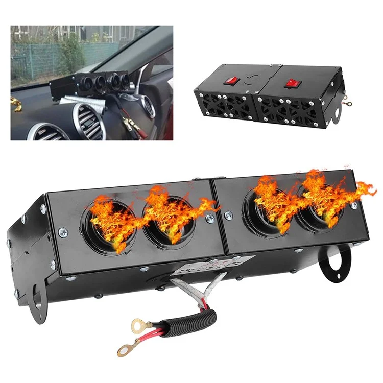 Chauffage de voiture à 4 trous, désembuage et désembuage de la fenêtre de l'intérieur du véhicule - 12V