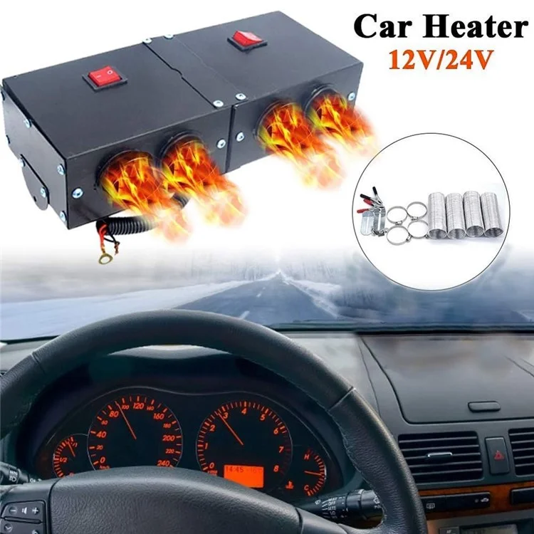 Chauffage de voiture à 4 trous, désembuage et désembuage de la fenêtre de l'intérieur du véhicule - 12V