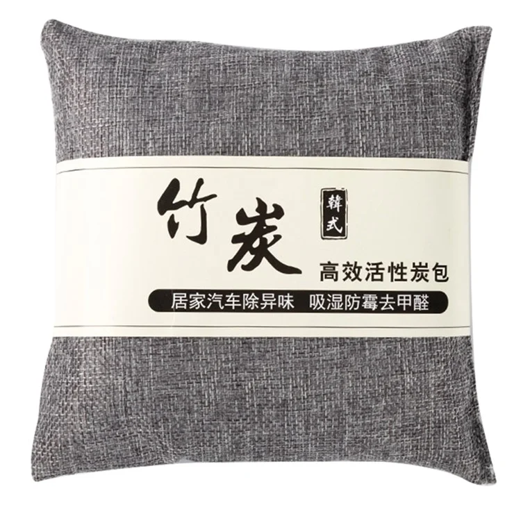 Activated Carbon Bag Car Home Dehumidification Odor Formaldehyde Removal Linen Bamboo Charcoal Bag - Grey