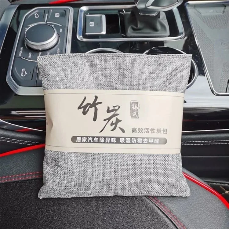 Activated Carbon Bag Car Home Dehumidification Odor Formaldehyde Removal Linen Bamboo Charcoal Bag - Grey