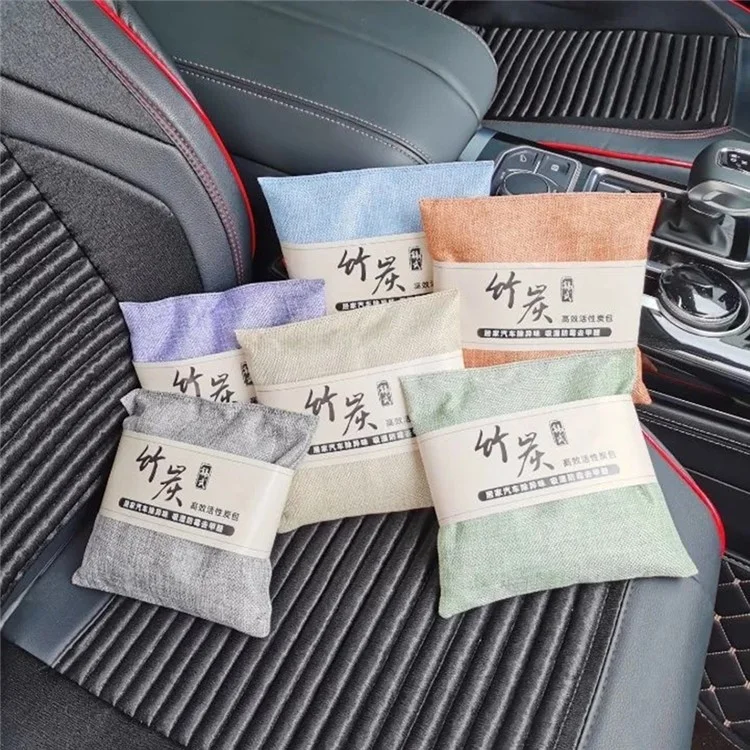 Activated Carbon Bag Car Home Dehumidification Odor Formaldehyde Removal Linen Bamboo Charcoal Bag - Grey