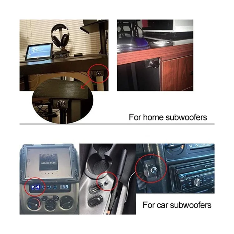 Car RCA Remote Amplifier Level Controller RCA Audio Bass Knob Volume Control Cable