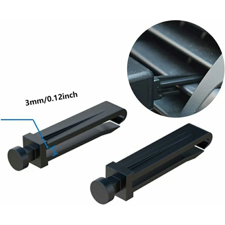 Support multi-fonction porte-boissons pour aération de voiture en plastique - Argent