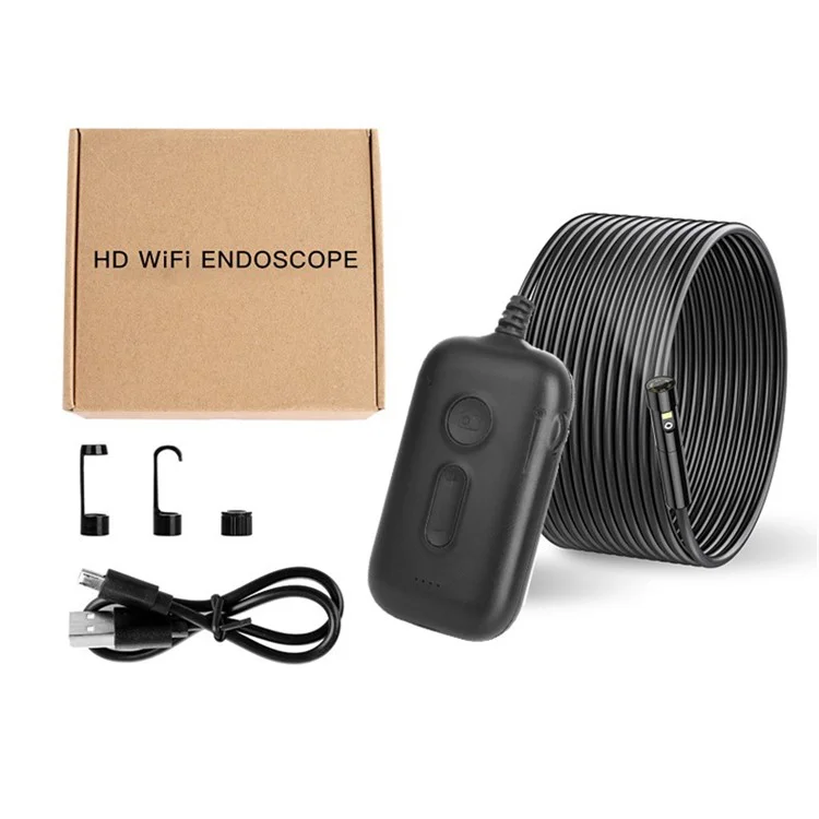 Y15 5.5mm Dual Lens WiFi Endoscope HD Pipeline Waterproof Inspection Camera, 10m Hard Wire