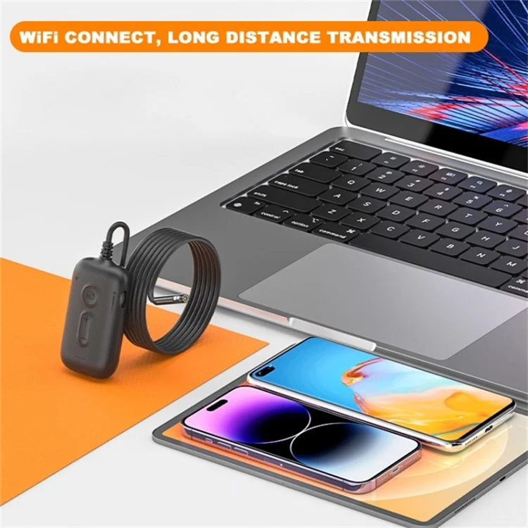 Y15 5.5mm Dual Lens WiFi Endoscope HD Pipeline Waterproof Inspection Camera, 10m Hard Wire