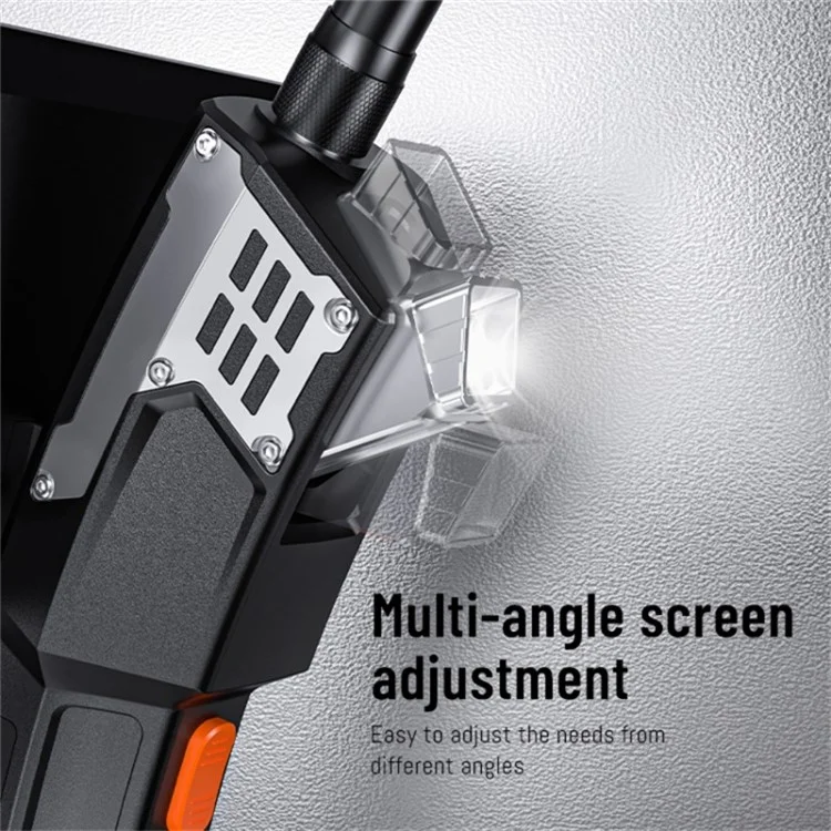 T27 Digitales Industrieborescop 2m 5,5 mm Dual-Linse 5-Zoll 1080P Tragbares Endoskop mit Beleuchtung
