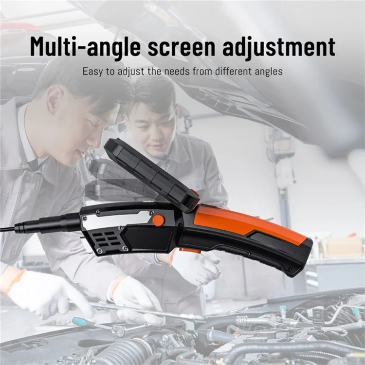 T27 Digitales Industrieborescop 2m 5,5 mm Dual-Linse 5-Zoll 1080P Tragbares Endoskop mit Beleuchtung