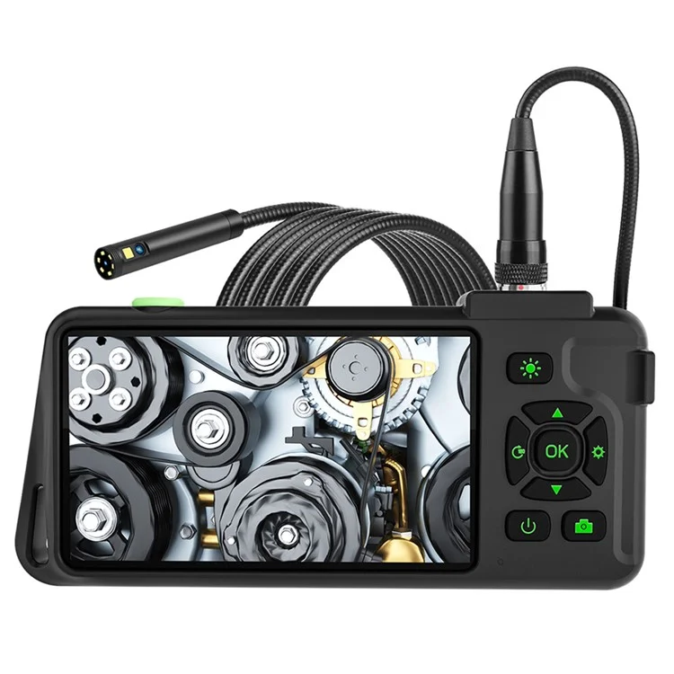 T22 Dual Lens Industrial Endoscope with 4pcs Light 3.5m 4.5 inch 5.5mm 1080P IP67 Waterproof Digital Borescope