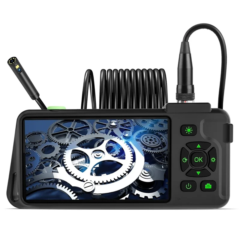 T22 7.9mm Dual Lens Industrial Endoscope with Light 5m 4.5 inch 1080P IP67 Waterproof Borescope