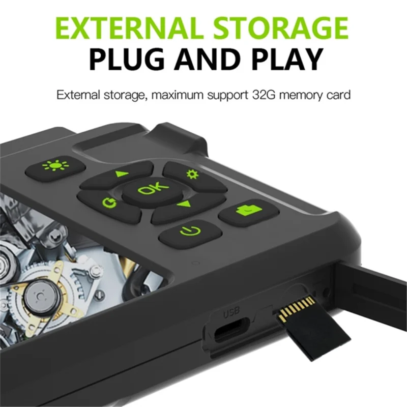 T22 7.9mm Dual Lens Industrial Endoscope with Light 1m 4.5 inch 1080P IP67 Waterproof Borescope