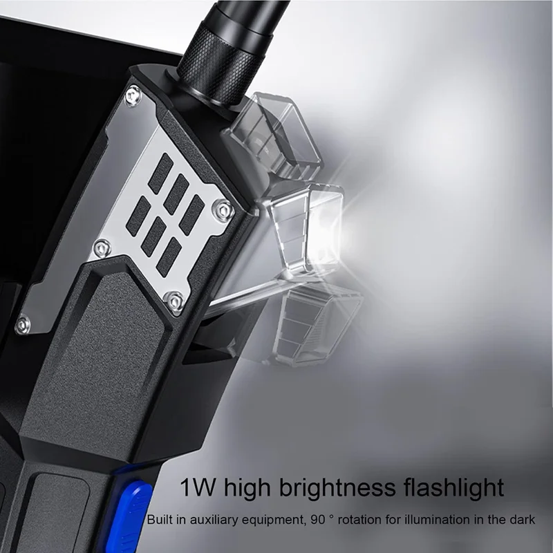 T28 Industrial Borescope with 4pcs Light 3.5m 7.9mm Dual Lens 5-inch 1080P Endoscope Snake Camera