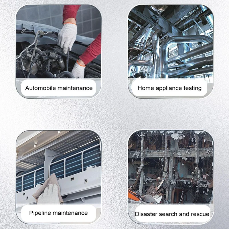 T28 Industrial Borescope with 4pcs Light 3.5m 7.9mm Dual Lens 5-inch 1080P Endoscope Snake Camera
