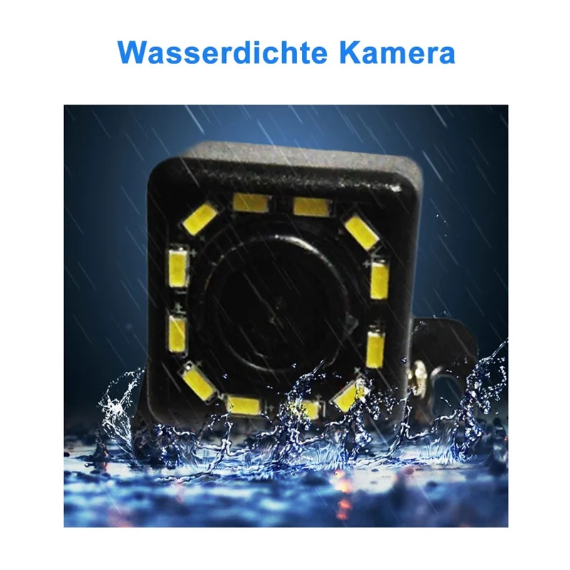 RH-510 High Brightness 12-LED Rear Camera Car Parking Reverse System Kit with 5'' LCD Display Monitor