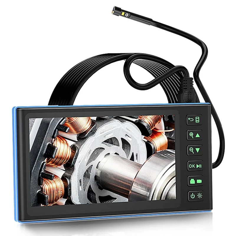 T23 7.9mm Triple Lens Borescope 5m 7 inch IPS Screen 1080P HD Industrial Endoscope IP67 Waterproof Camera