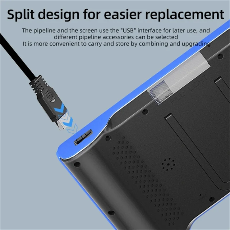 T23 7 inch Dual-Lens Industrial Borescope with 8pcs Light 1m 7.9mm HD 1080P Endoscope IP67 Waterproof Camera