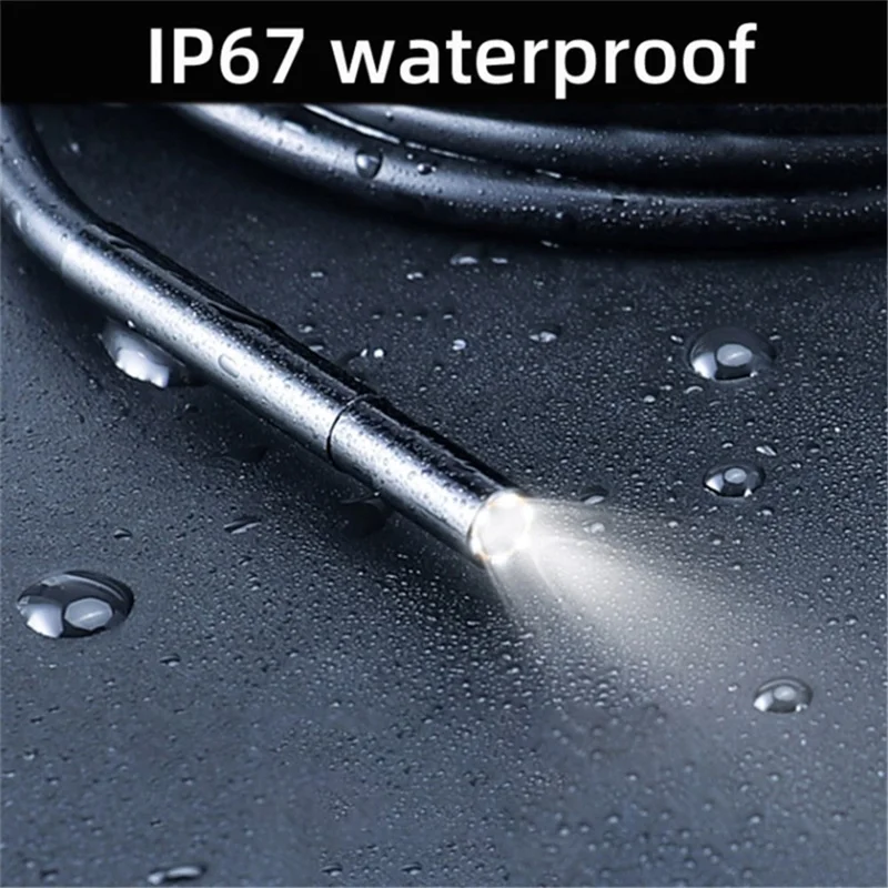 T23 7 inch Dual-Lens Industrial Borescope with 8pcs Light 2m 7.9mm HD 1080P Endoscope IP67 Waterproof Camera