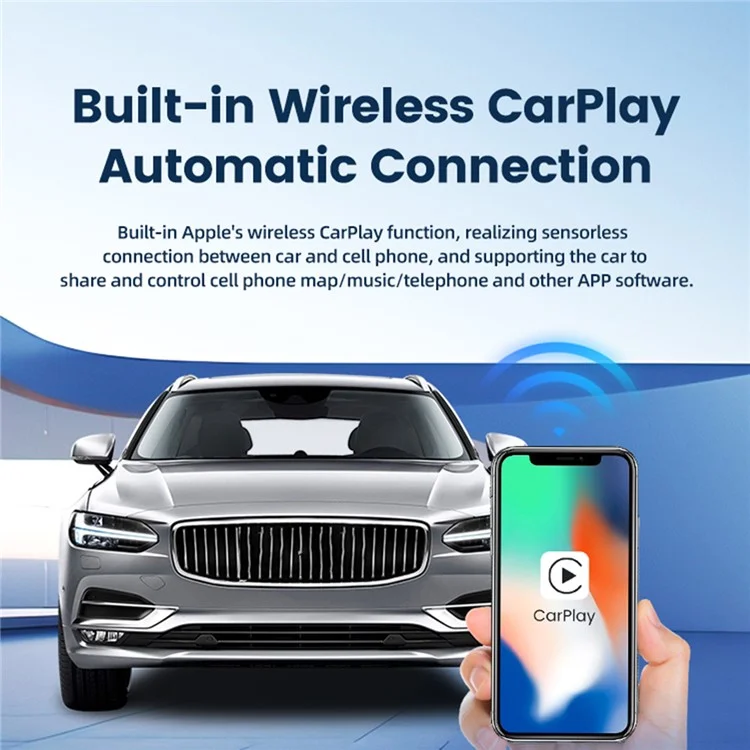 Mini SE Adaptador sem fio Carplay USB-A / Plug Tpye-C com fio para caixa inteligente de automóvel sem fio Carplay