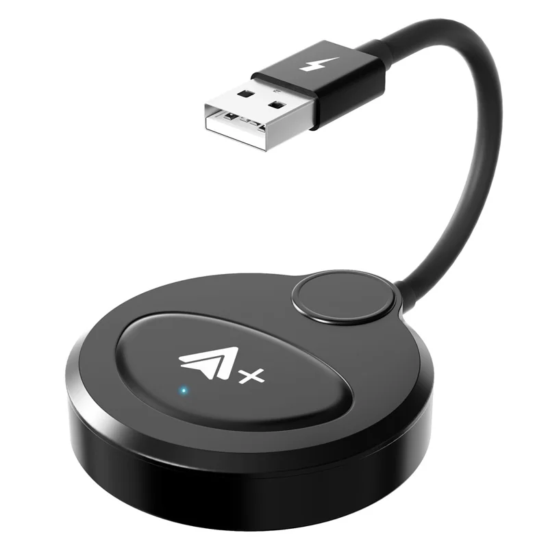 020-6++ Android Auto Wireless Adapter Instant Connection Wired to Wireless USB Dongle - Black
