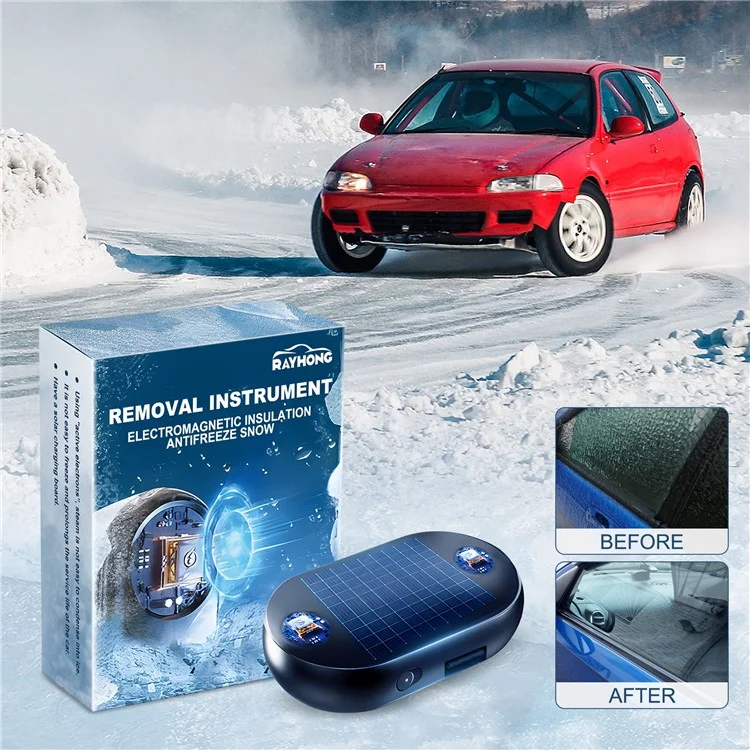 RAYHONG Car Windshield Window Anti Freeze Snow Removal Tool Quick Ice Melting Solar Defrosting Device