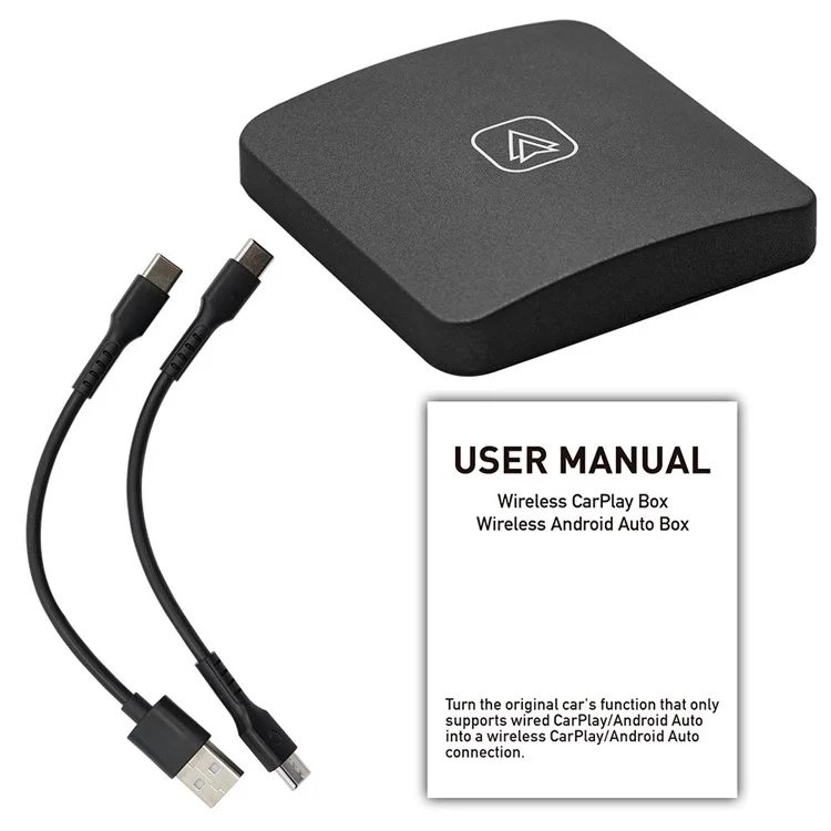 Caja de vídeo inalámbrica para coche con adaptador de CarPlay/Android Auto