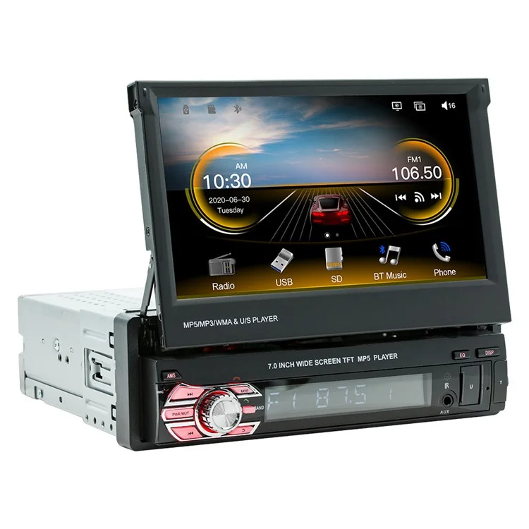 9601C 7-inch Wired Carplay HD Large Screen Car MP5 Player Multifunction Rear View Image Navigation Player