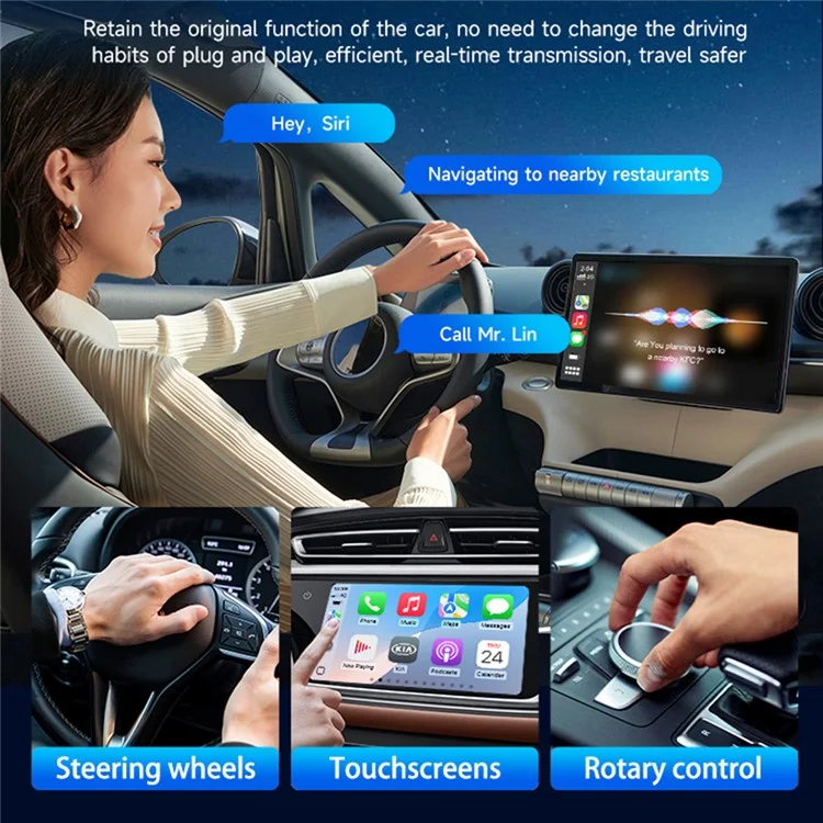 Adattatore di aggiornamento wireless CarPlay Android Auto X1AIR Mini SE Scatola di connettività wireless per auto