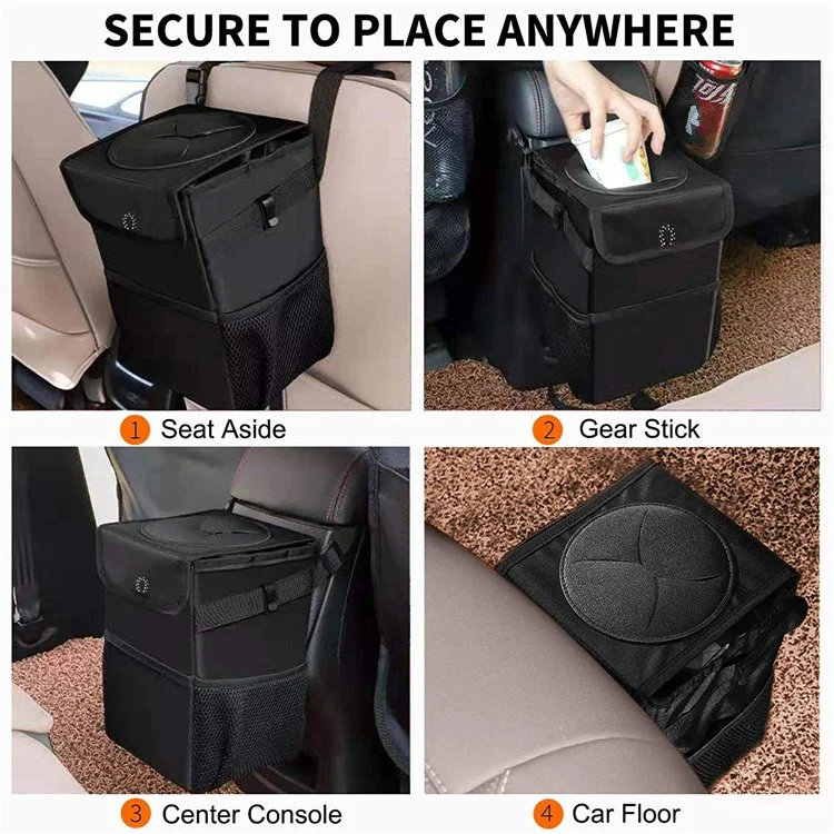 Cubo de basura para coche multiusos de tela Oxford impermeable y plegable para vehículo
