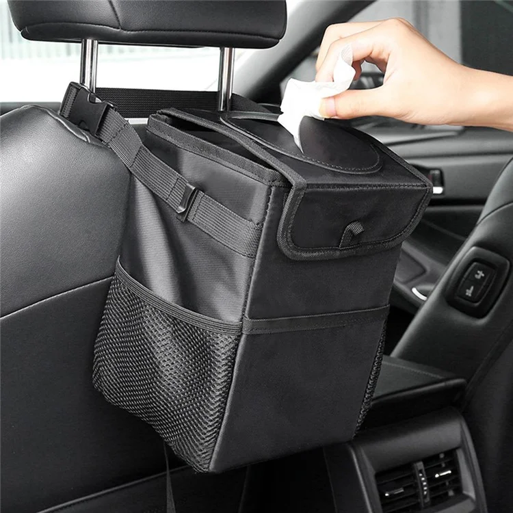 Cubo de basura para coche multiusos de tela Oxford impermeable y plegable para vehículo